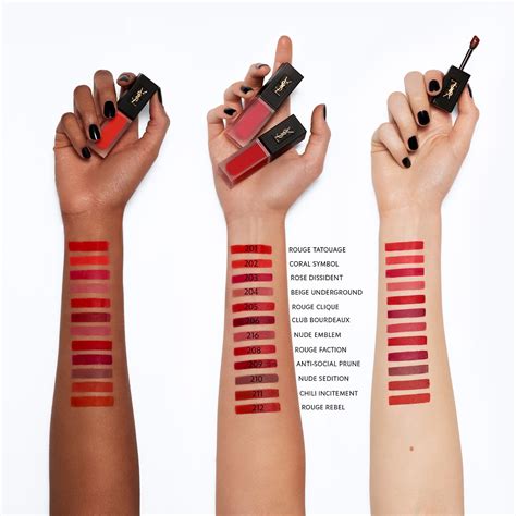 ysl tatouage couture 12 swatch|YSL tattoo couture lipstick.